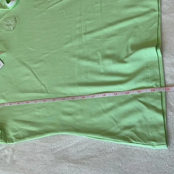 New Burberry Golf Neon Green  Short sleeve collar shirt - Picture 11 of 15